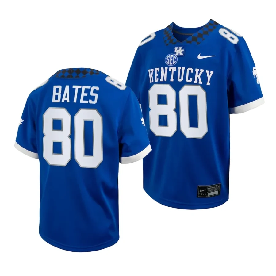 kentucky wildcats brenden bates 2023 royal college football youth jersey scaled