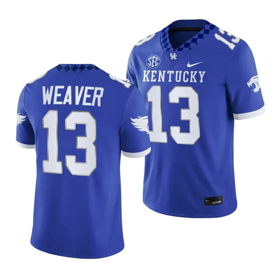 kentucky wildcats j.j. weaver blue 2023home game football jersey scaled