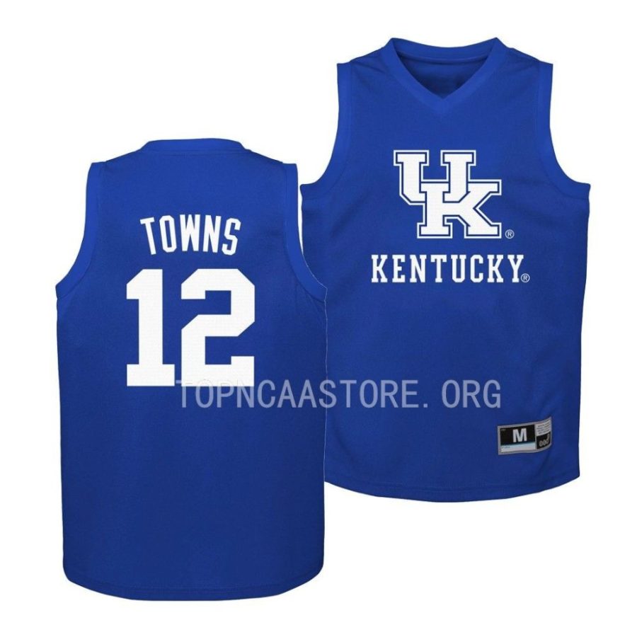 kentucky wildcats karl anthony towns youth blue alumni basketball jersey scaled