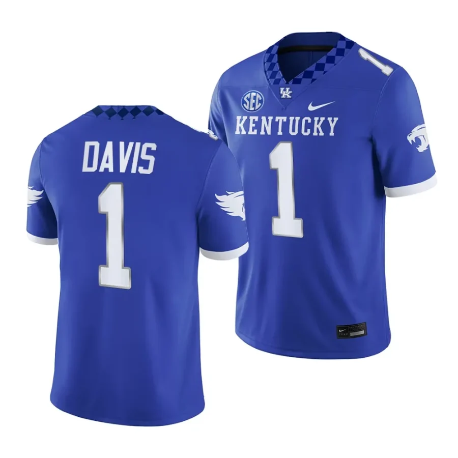 kentucky wildcats ray davis blue 2023home game football jersey scaled
