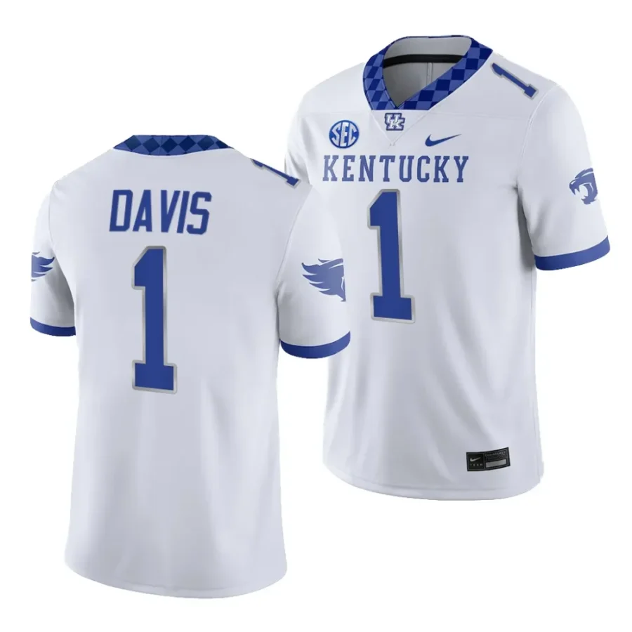 kentucky wildcats ray davis white 2023college football game jersey scaled