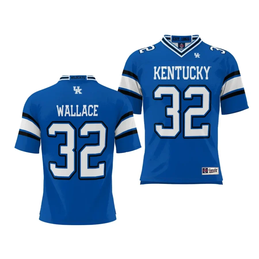 kentucky wildcats trevin wallace royal nil player football jersey scaled