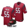 kenyon green houston texans 2022 nfl draft game men red jersey scaled