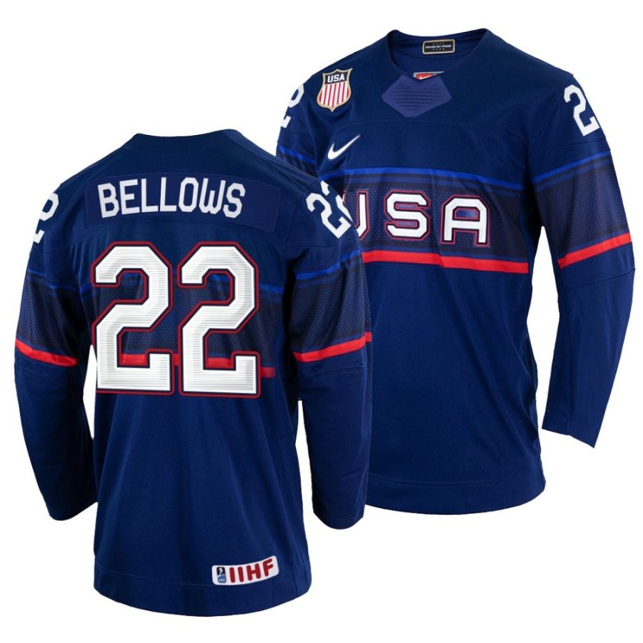 kieffer bellows away 2022 iihf world championship navy jersey scaled