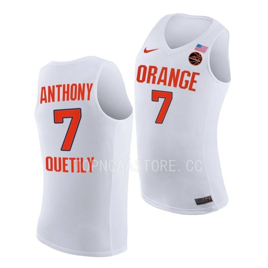 kiyan anthony syracuse orange college basketball class of 2025white jersey scaled