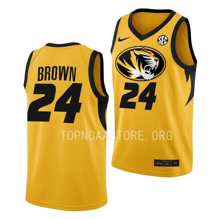 kobe brown gold alternate basketball 2022 23 jersey scaled