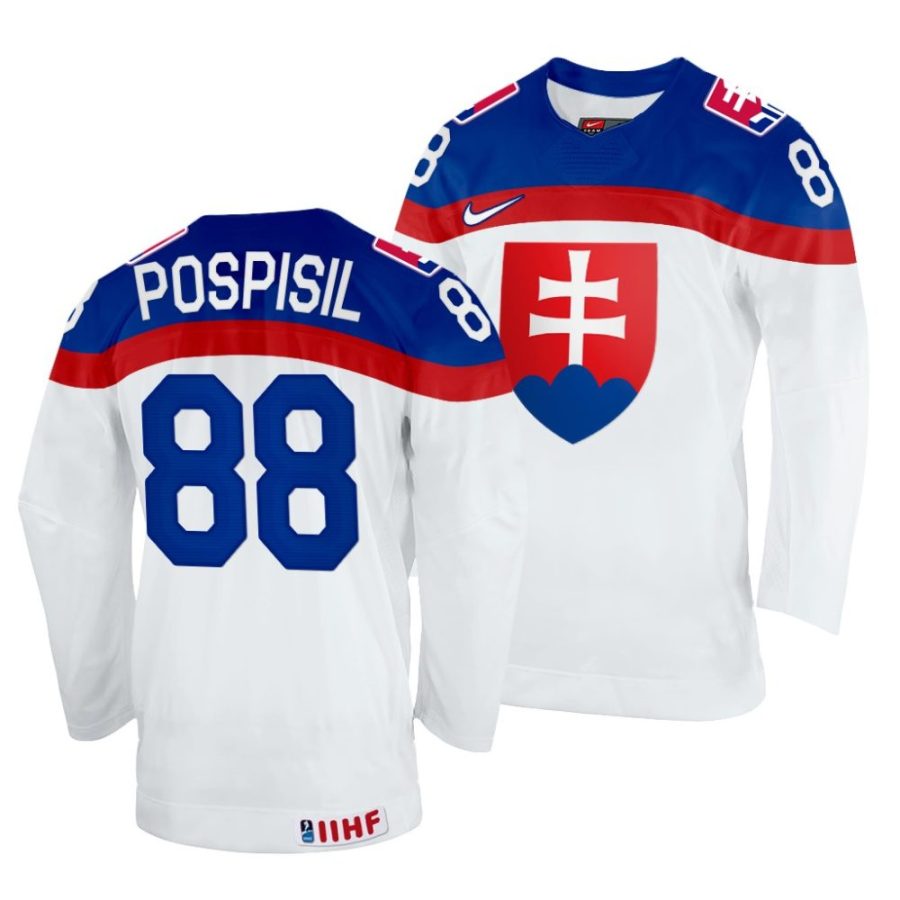 kristian pospisil white 2022 iihf world championship slovakia home jersey scaled