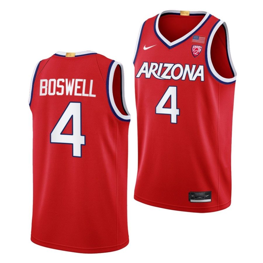 kylan boswell arizona wildcats 2022 23college basketball red jersey scaled