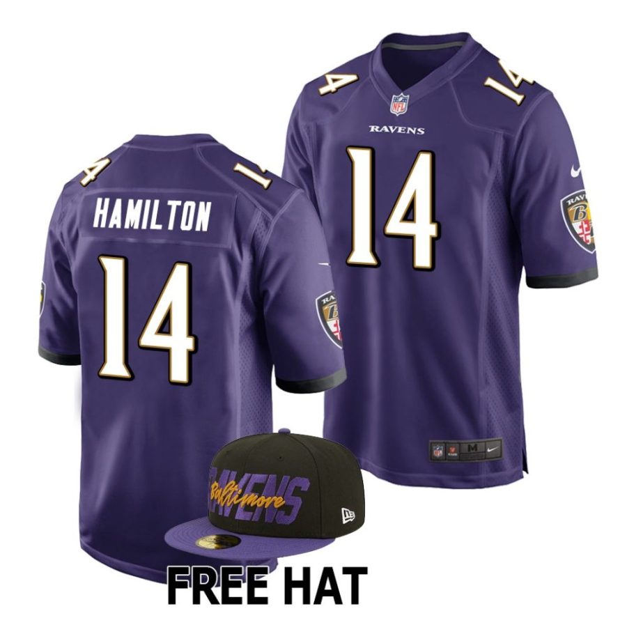 kyle hamilton baltimore ravens 2022 nfl draft game men purple jersey scaled