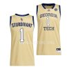 kyle sturdivant georgia tech yellow jackets 2022 23away basketball swingmangold jersey scaled