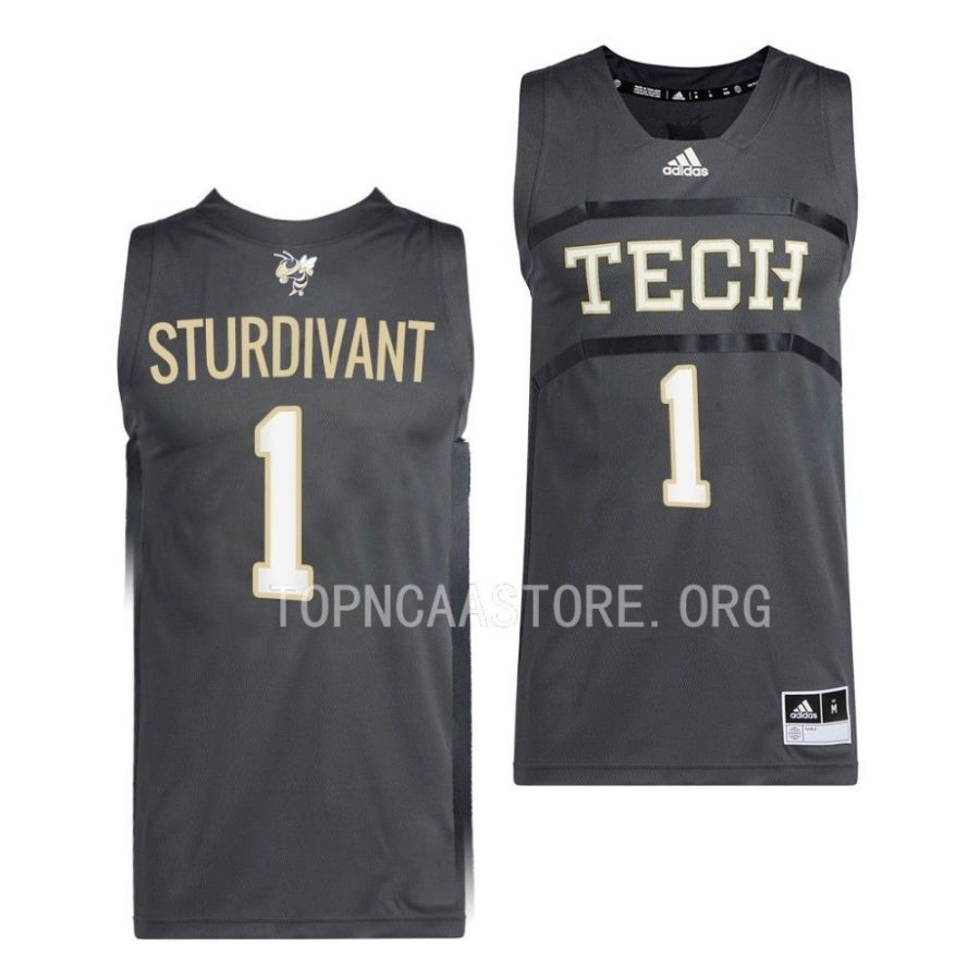 kyle sturdivant georgia tech yellow jackets swingman basketball 2022 23 jersey 0 scaled