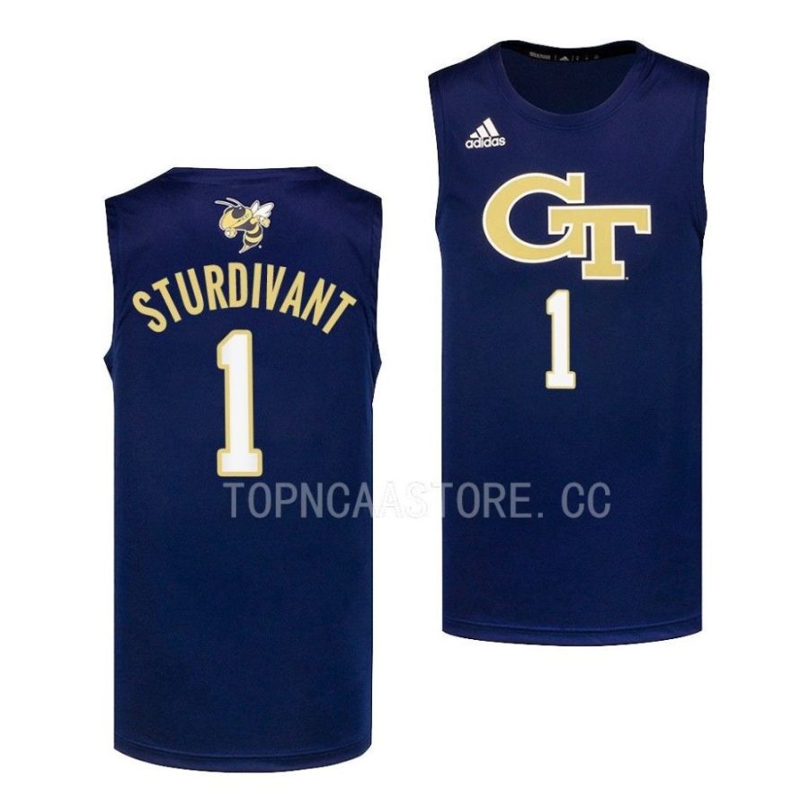 kyle sturdivant georgia tech yellow jackets swingman basketball 2022 23 jersey scaled