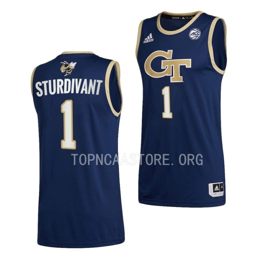 kyle sturdivant navy alternate basketball 2022 23swingman jersey scaled