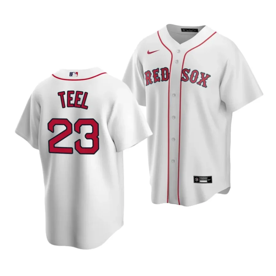 kyle teel red sox replica home 2023 mlb draft white jersey scaled