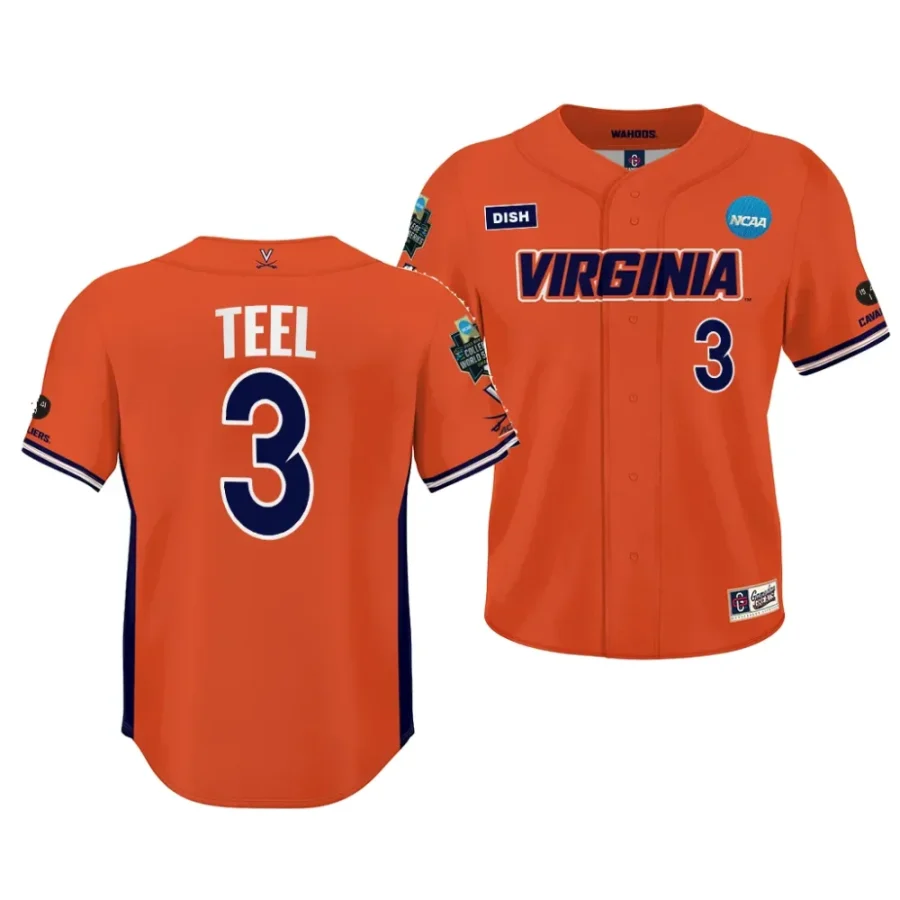 kyle teel virginia cavaliers 2023 college world series menncaa baseball jersey 0 scaled