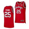 kyle young ohio state buckeyes 2022 23retro basketball red jersey scaled