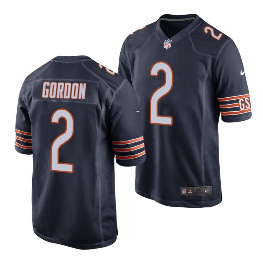 kyler gordon chicago bears 2022 nfl draft game men navy jersey scaled