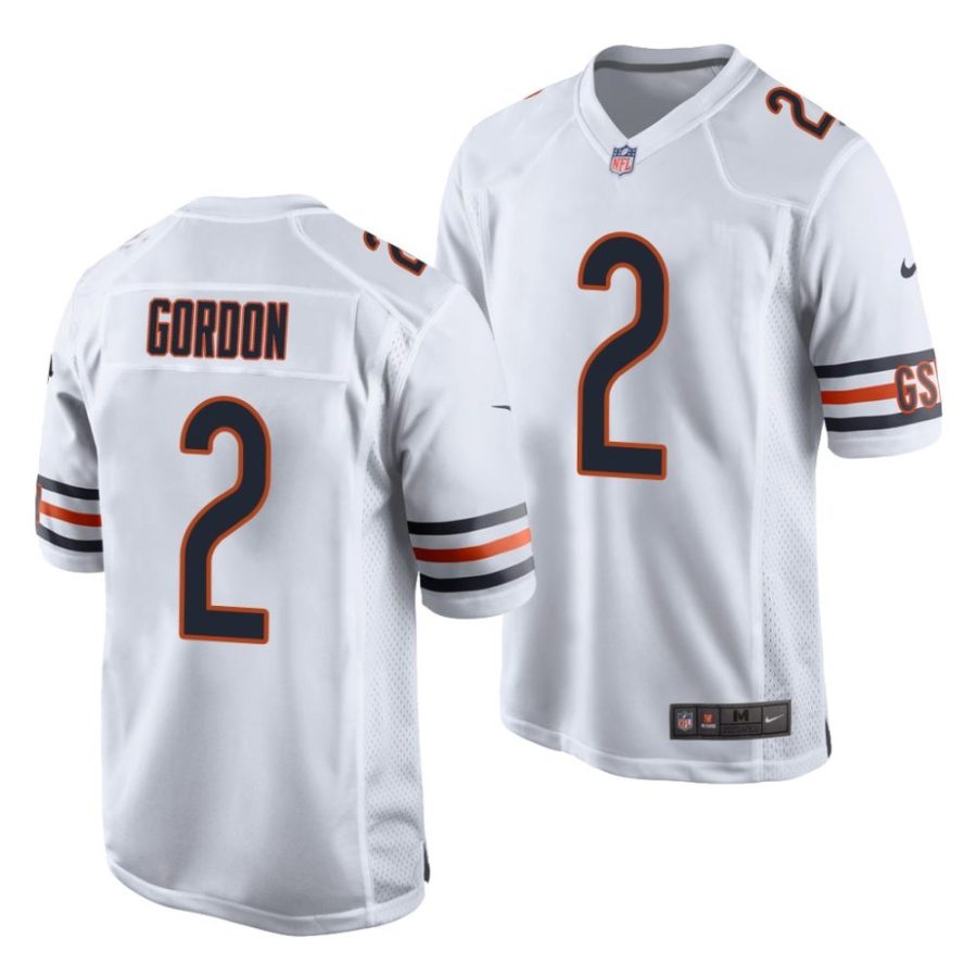 kyler gordon chicago bears 2022 nfl draft game men white jersey scaled