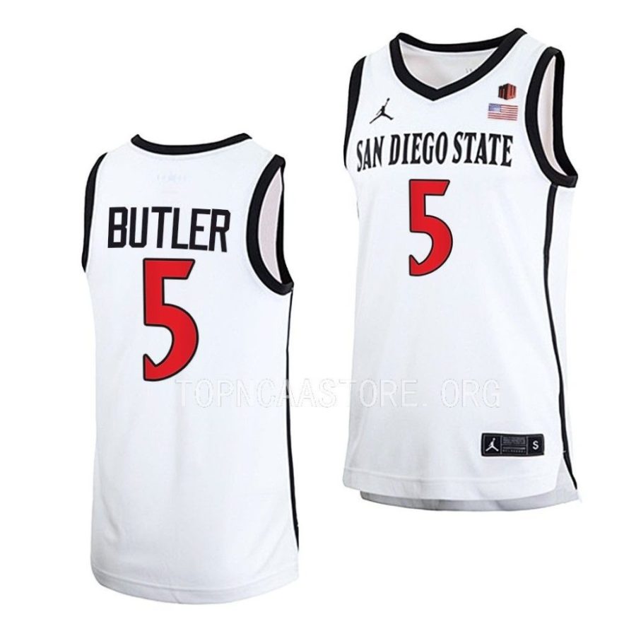 lamont butler san diego state aztecs home basketball 2022 23 jersey scaled