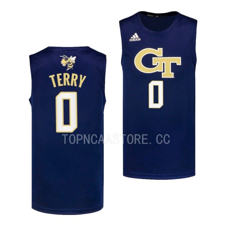 lance terry georgia tech yellow jackets swingman basketball 2022 23 jersey scaled