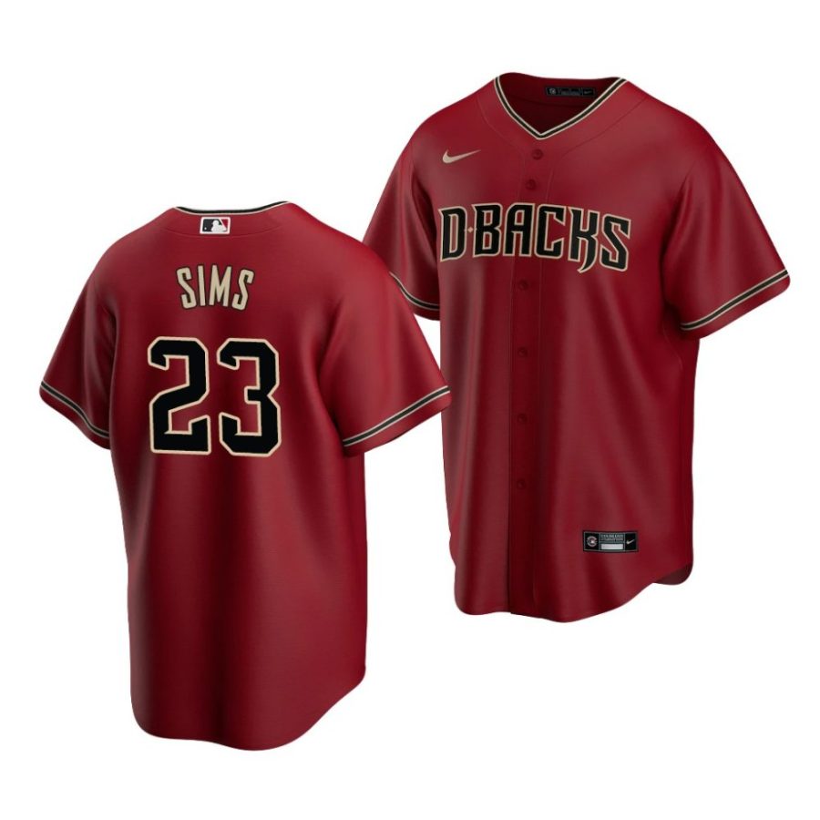 landon sims diamondbacks alternate 2022 mlb draft replica red jersey scaled