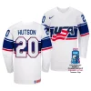 lane hutson white 2023 iihf world championship usa home jersey scaled