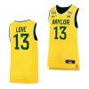 langston love baylor bears 2022 23college basketball gold jersey scaled