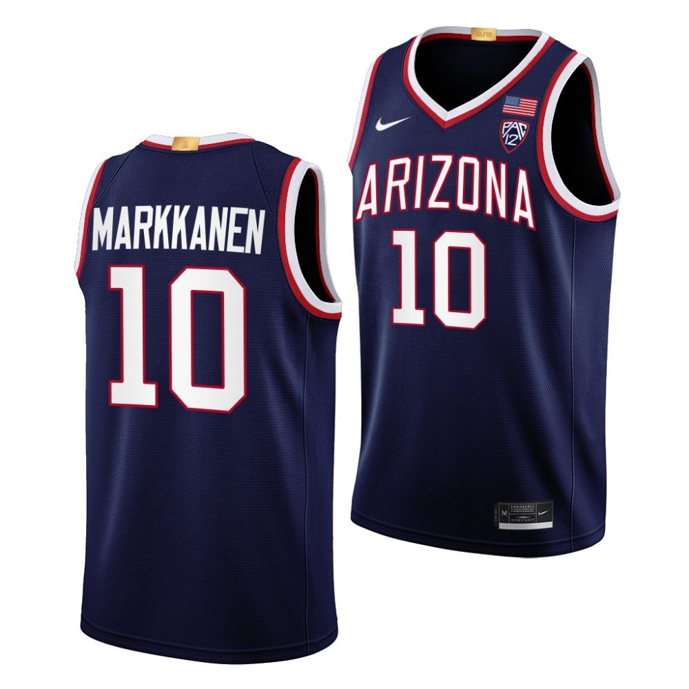 Arizona Wildcats Lauri Markkanen Limited Basketball uniform Navy #10 ...