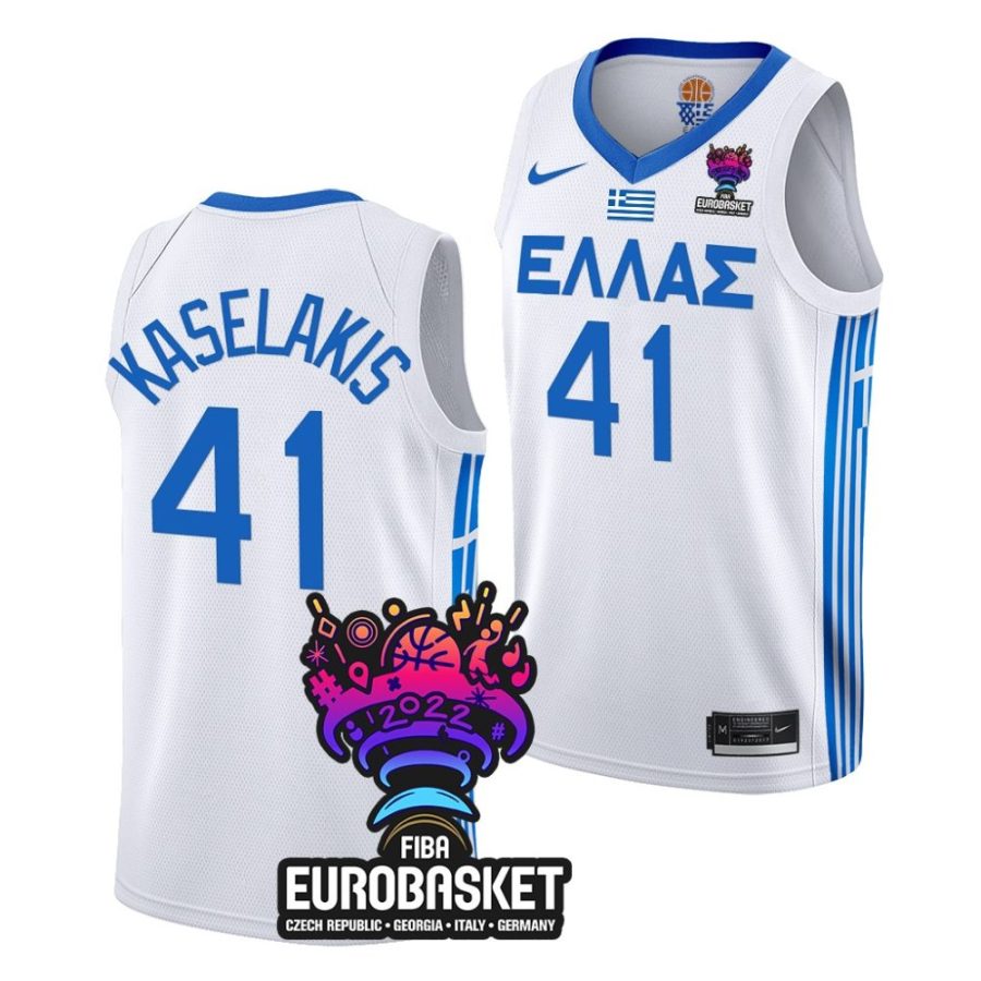 leonidas kaselakis greece eurobasket 2022 white home jersey scaled