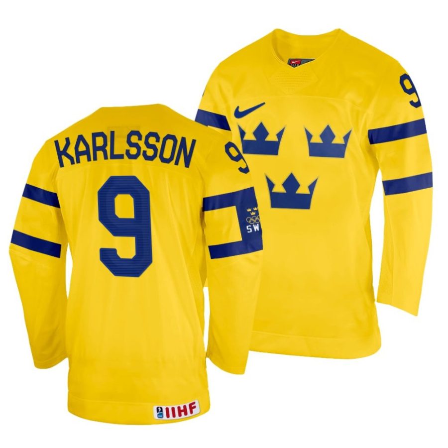 linus karlsson home 2022 iihf world championship yellow jersey scaled