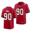 logan hall tampa bay buccaneers 2022 nfl draft game men red jersey scaled