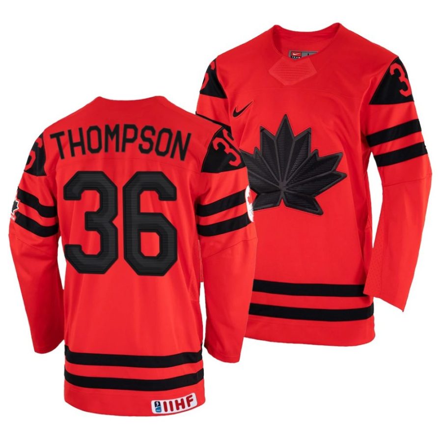 logan thompson red 2022 iihf world championship canada away jersey scaled