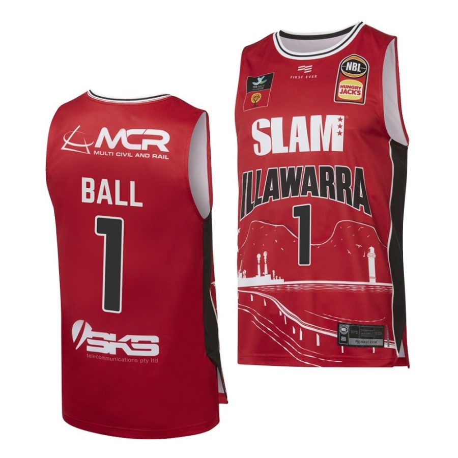 lonzo ball red city theme nbl jersey scaled