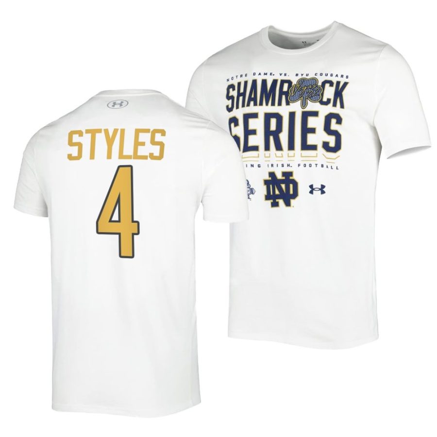 lorenzo styles sideline 2022 shamrock series white shirt scaled