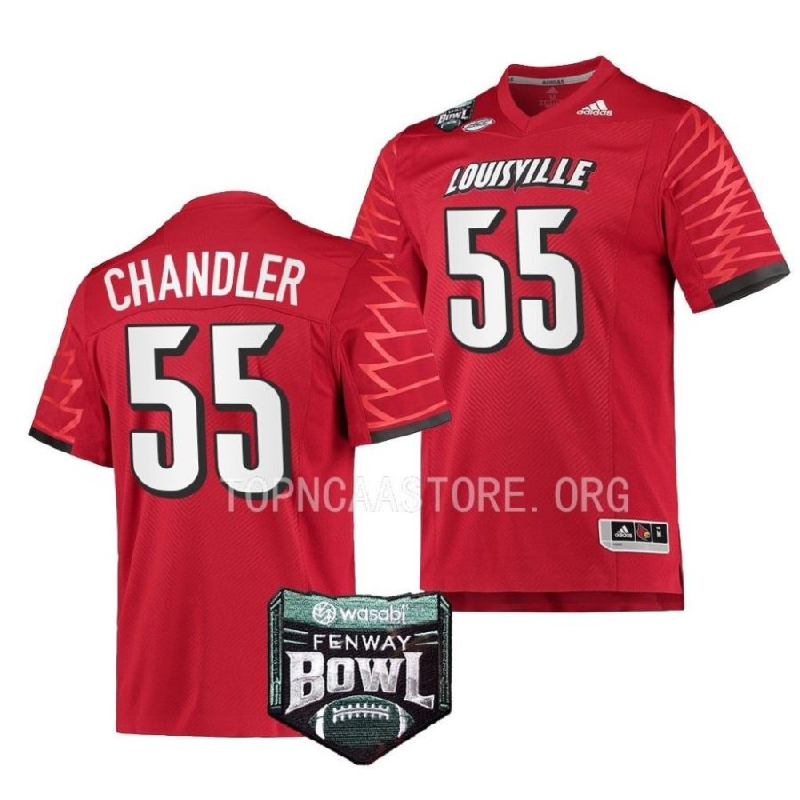 louisville cardinals caleb chandler red 2022 fenway bowl premier football jersey scaled