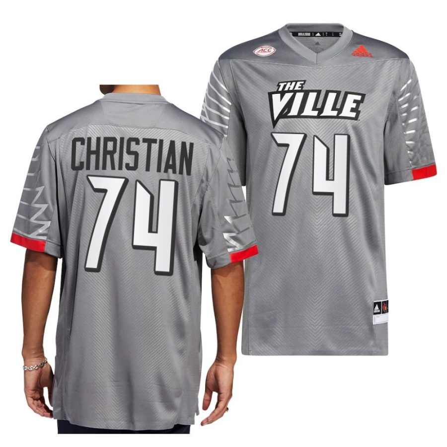 louisville cardinals geron christian charcoal iron wings premier strategy jersey scaled