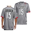 louisville cardinals jay gruden charcoal iron wings premier strategy jersey scaled