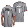 louisville cardinals momo sanogo charcoal iron wings premier strategy jersey scaled
