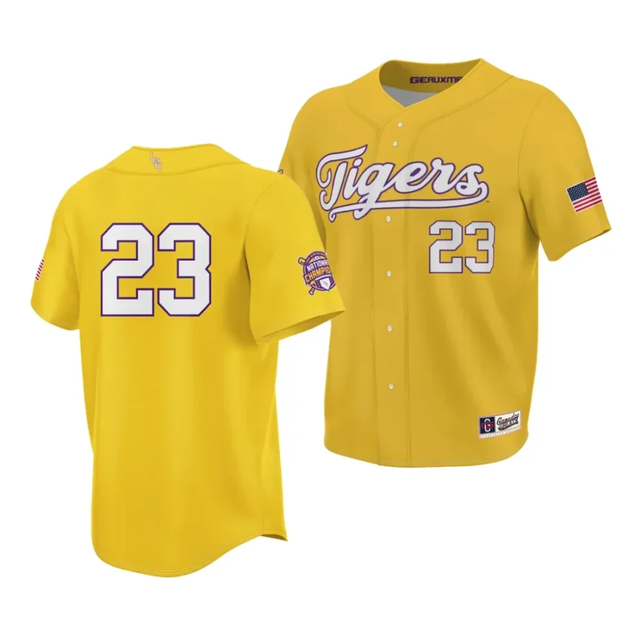 lsu tigers 2023 college world series champions youthncaa men's baseball jersey 0 scaled