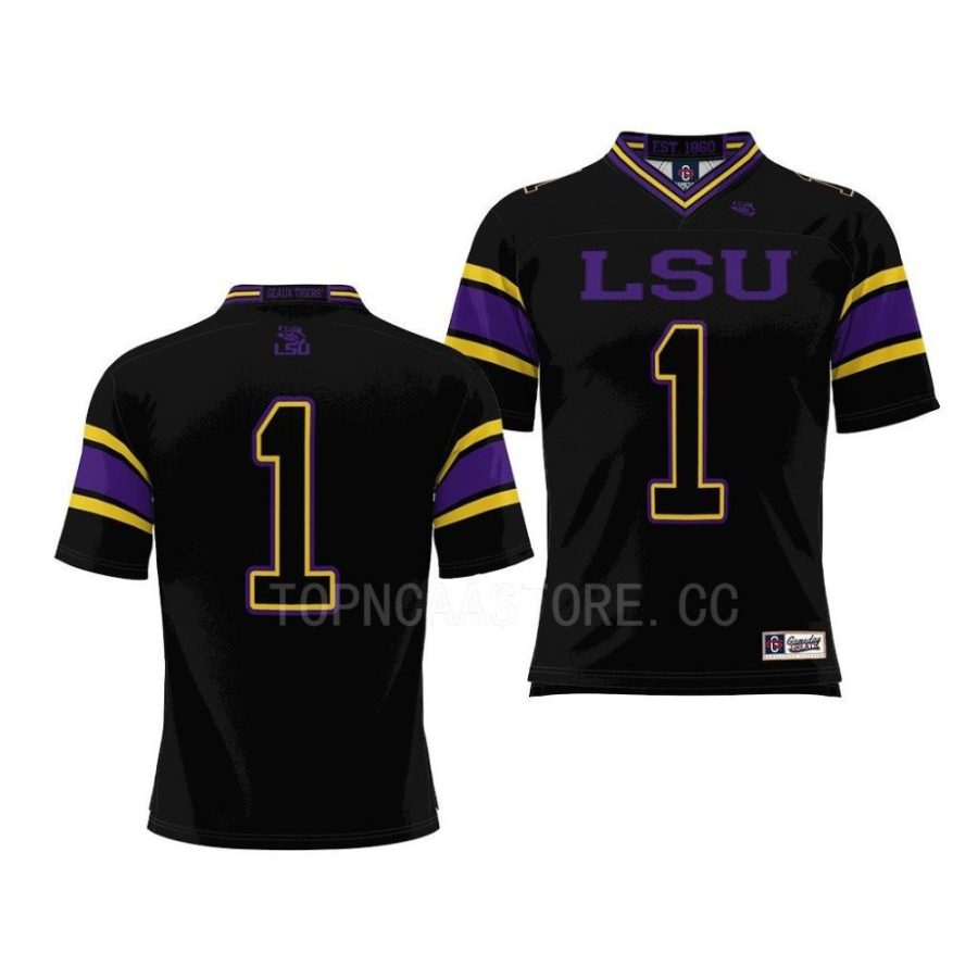 lsu tigers black endzone football prosphere jersey scaled