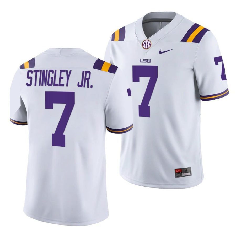 lsu tigers derek stingley jr. white college football jersey scaled