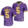 lsu tigers jayden daniels purple icon print football fashion jersey scaled