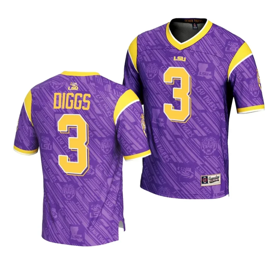 lsu tigers logan diggs purple highlight print football fashion jersey scaled