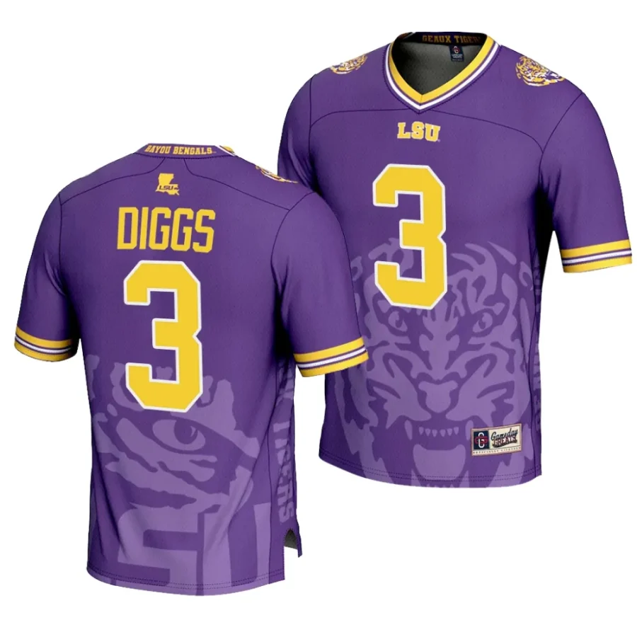 lsu tigers logan diggs purple icon print football fashion jersey scaled
