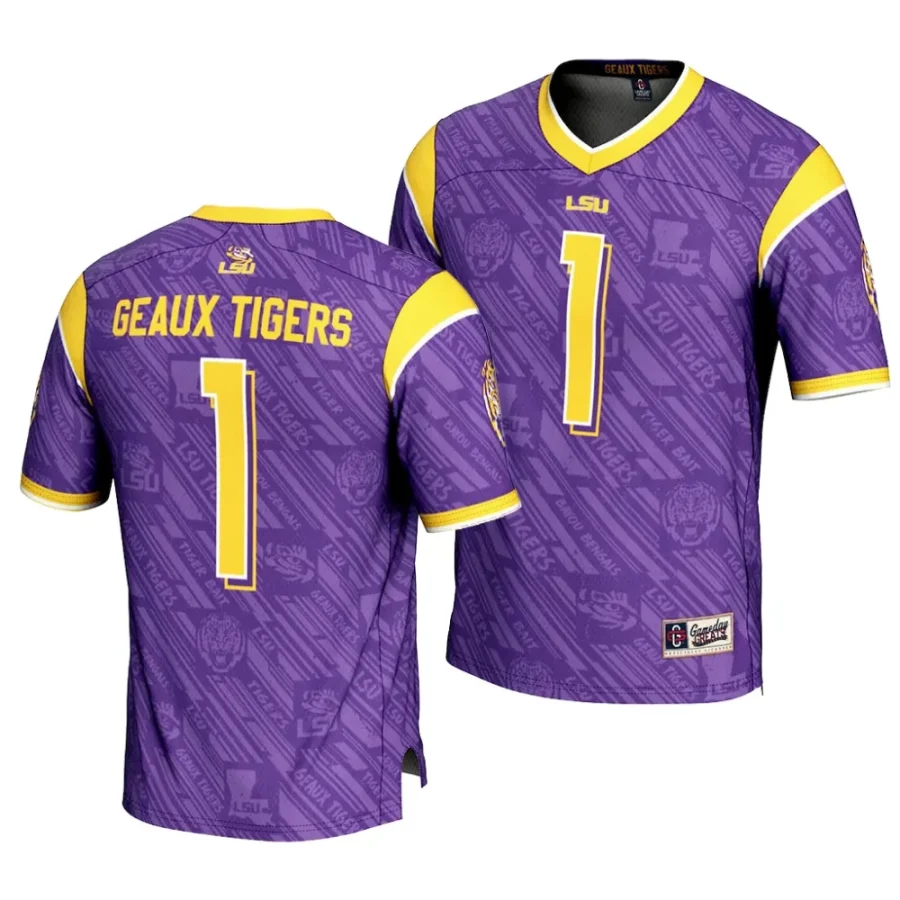 lsu tigers purple highlight print youth jersey scaled