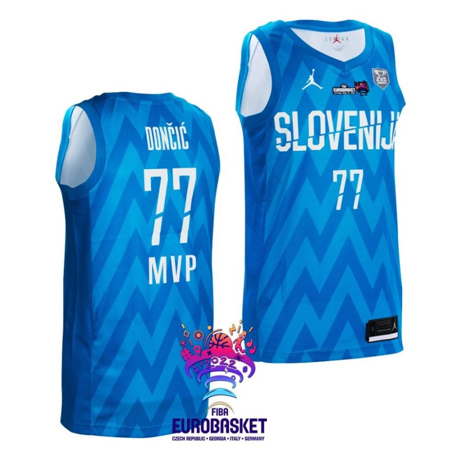 luka doncic blue fiba world cup 2023 qualifiers europe mvp slovenia jersey scaled