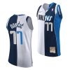 luka doncic navy white ancient split modern mavericks jersey scaled