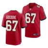 luke goedeke tampa bay buccaneers 2022 nfl draft game men red jersey scaled