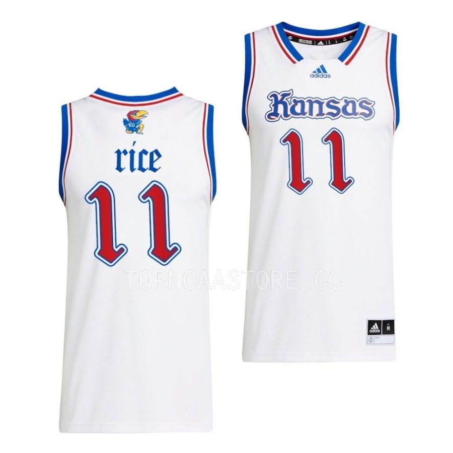 m.j. rice kansas jayhawks 2022 23swingman basketball white jersey scaled