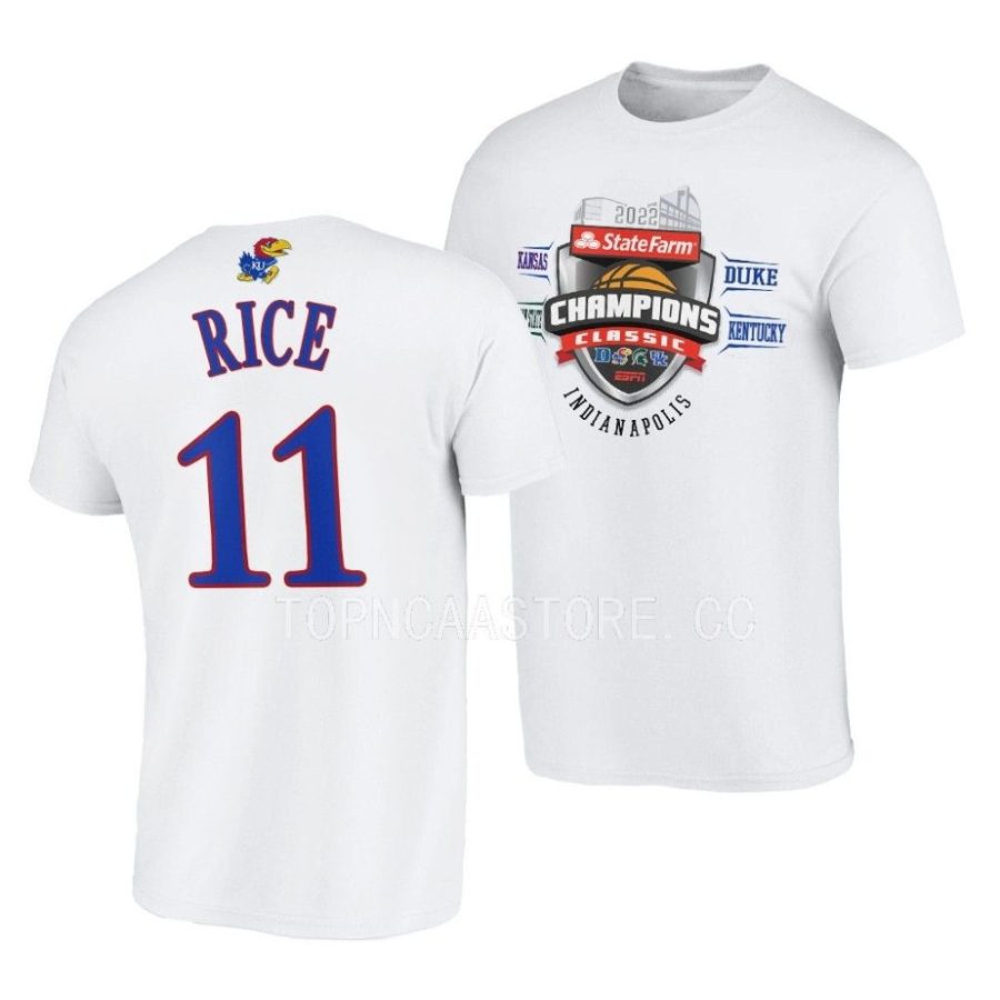 m.j. rice white 2022 champions classic shield skyline t shirts scaled